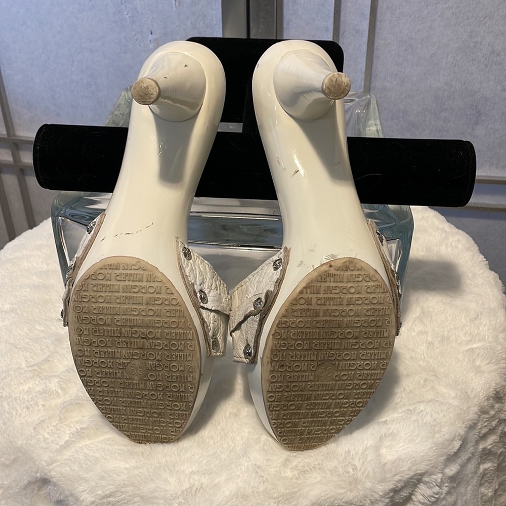 MORGAN Miller Custom Made White 3" Heels - Picture 2 of 5